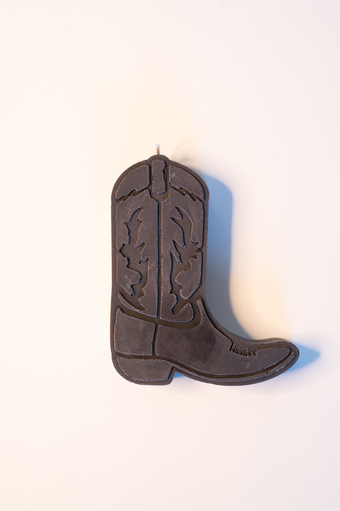 COWBOY BOOT SHAPE CANDLE · MIDNIGHT
