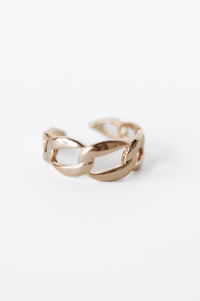 GOLD DIPPED CURB CHAIN RING