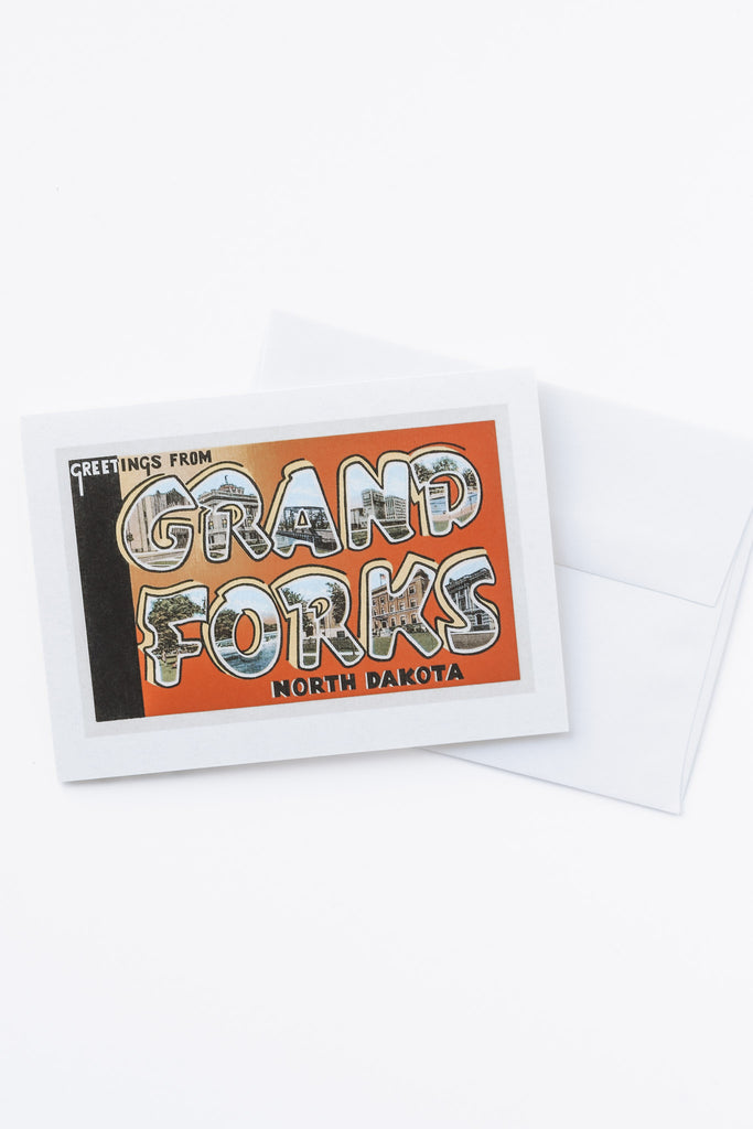 VINTAGE IMAGE NOTECARD · GREETINGS FROM GRAND FORKS
