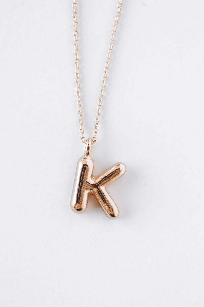 Balloon Letter Initial Necklace – Jacqlour