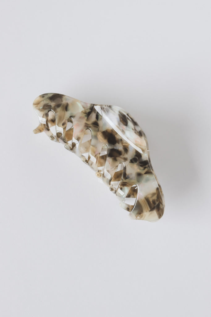 WAVE CELLULOSE HAIR CLIP · OLIVE MIX