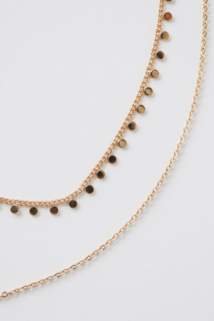 LAYERED PEARL CHARM NECKLACE